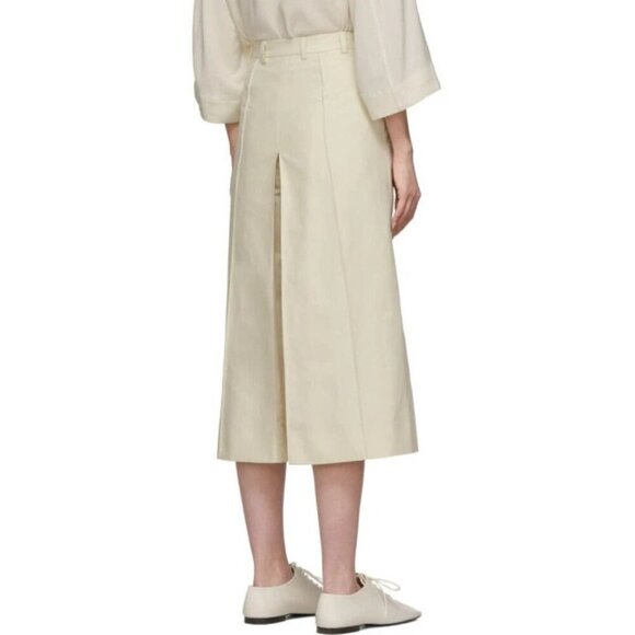 Lemaire Linen Pleated Shorts Size 34 2 XS Womens Off-White Culotte $640 - Picture 14 of 16